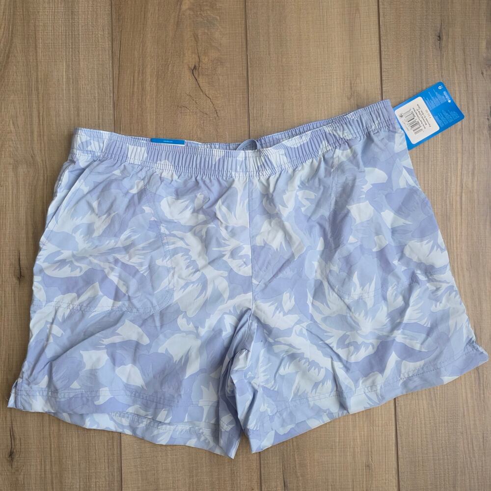 Columbia Women's Sandy River II Printed Blue Shorts Women Sz L - Picture 3 of 11